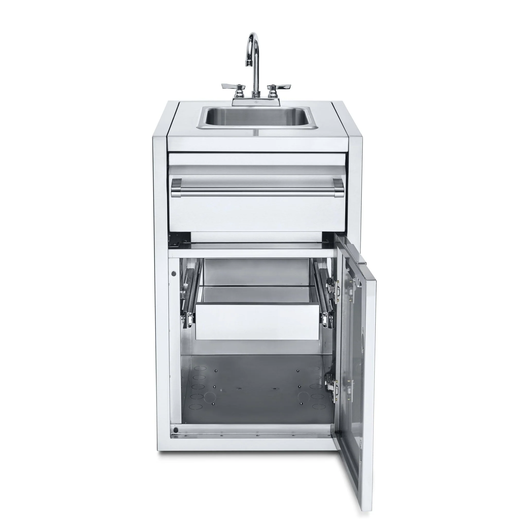 Crown Verity IBISC-SK-1D Small Built-In Cabinet with Sink & Single Drawer