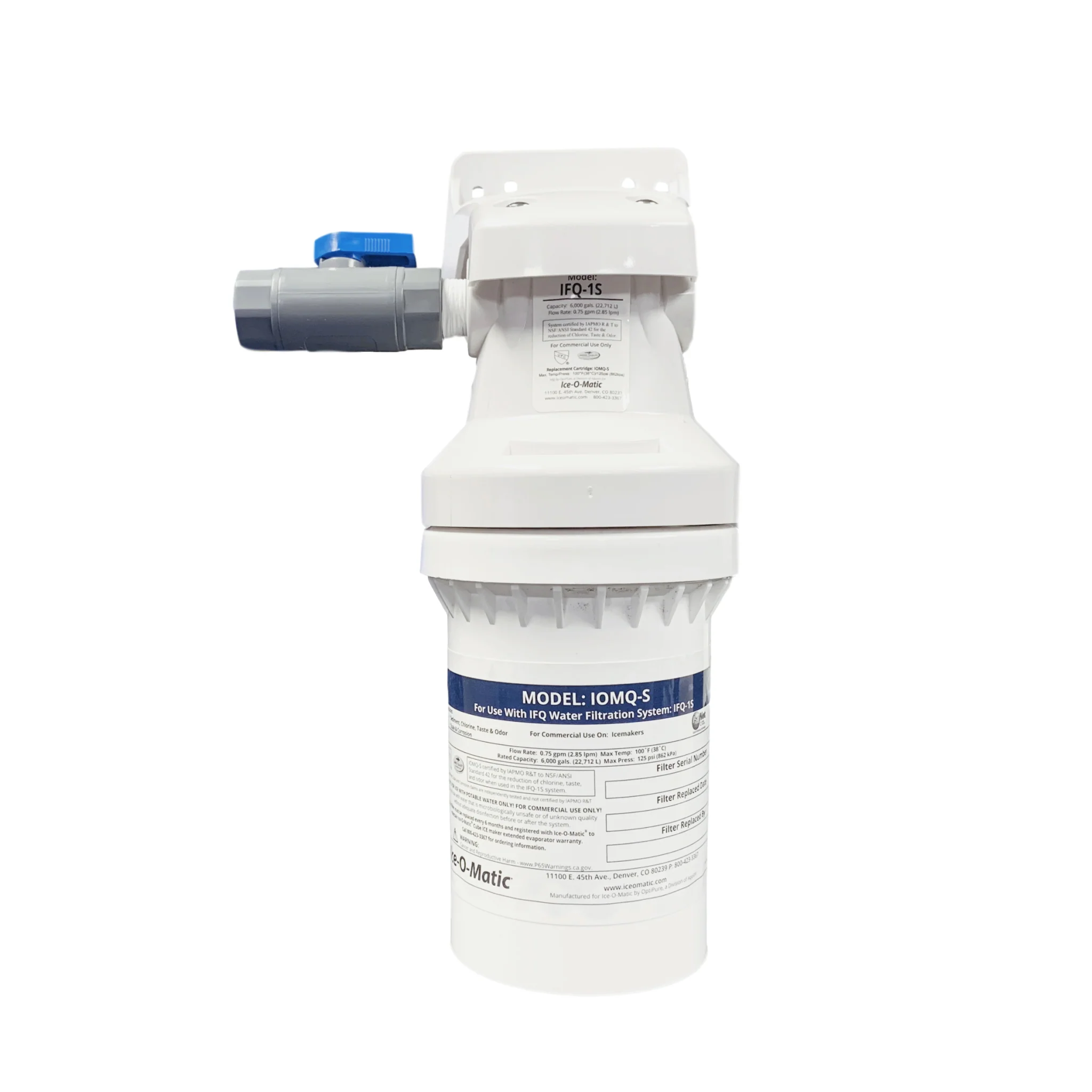Ice-O-Matic IFQ1-S Ice Machines Single System Water Filter