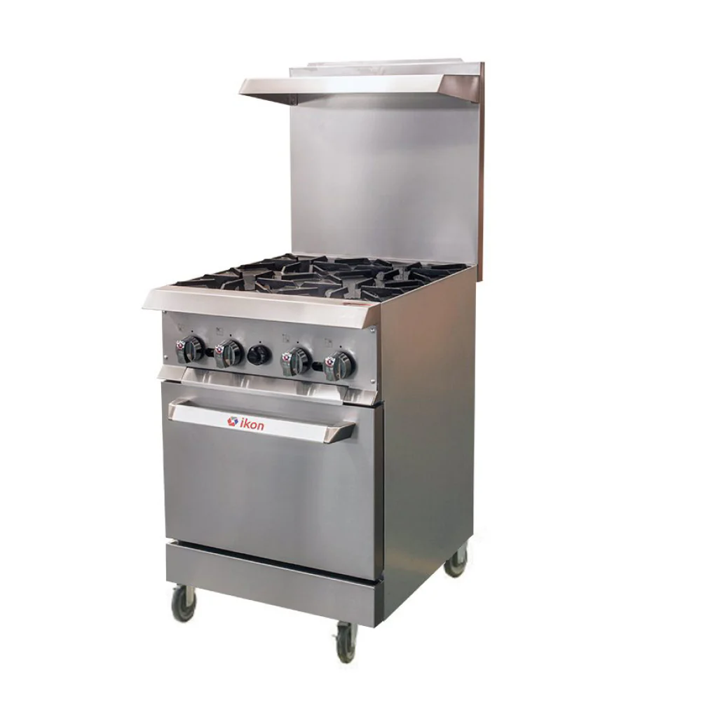 Ikon IR-4-24 24" 4-Burner Gas Range with Standard Oven - 153,000/136,000 BTU