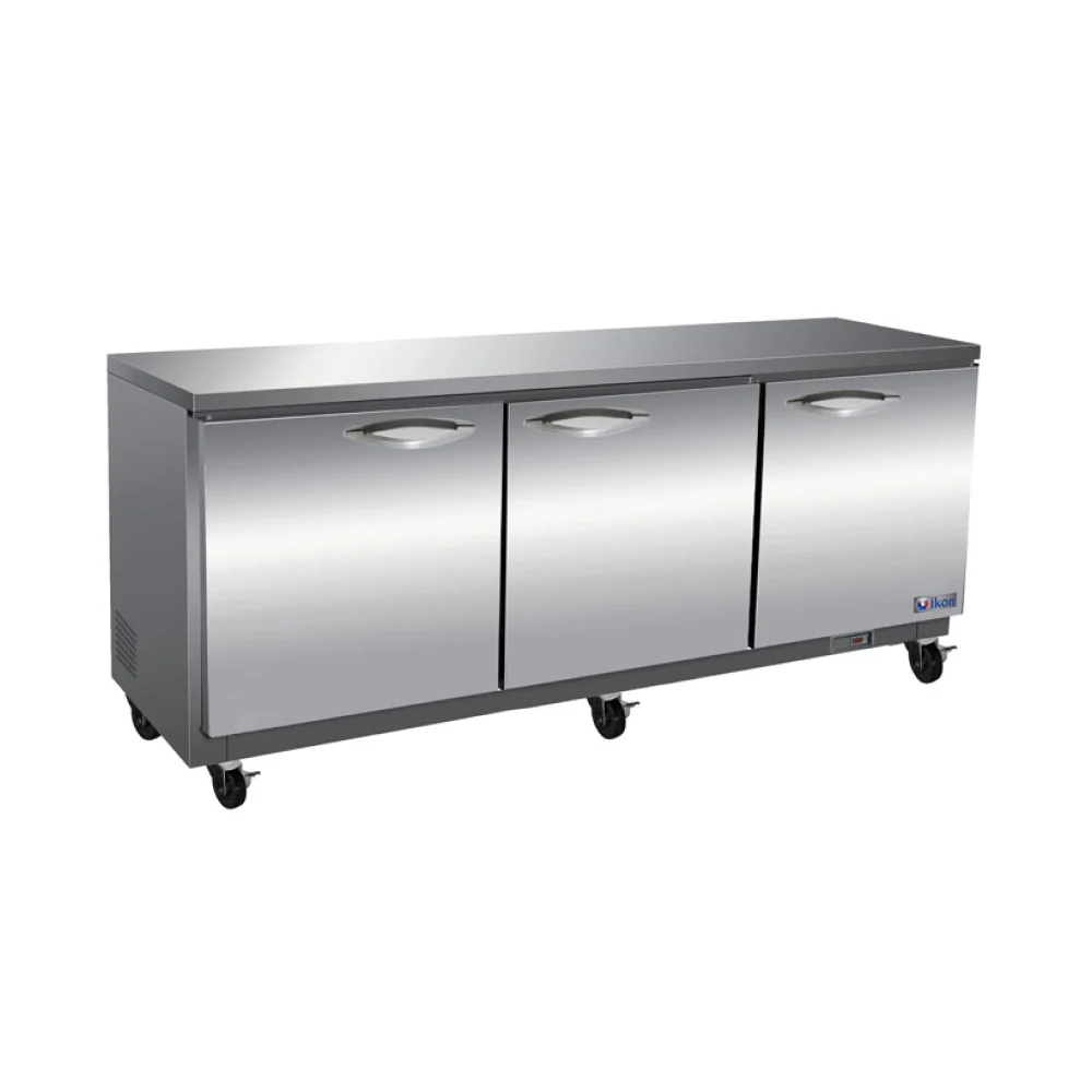 Ikon IUC72R 72" Solid 3-Door Undercounter Refrigerator