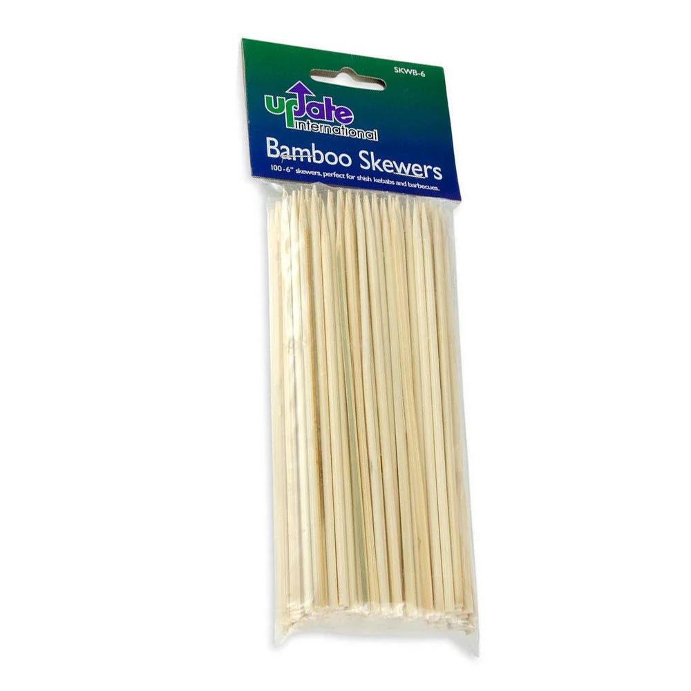 Update International SKWB-6 6" Bamboo Skewer - 100/Bag