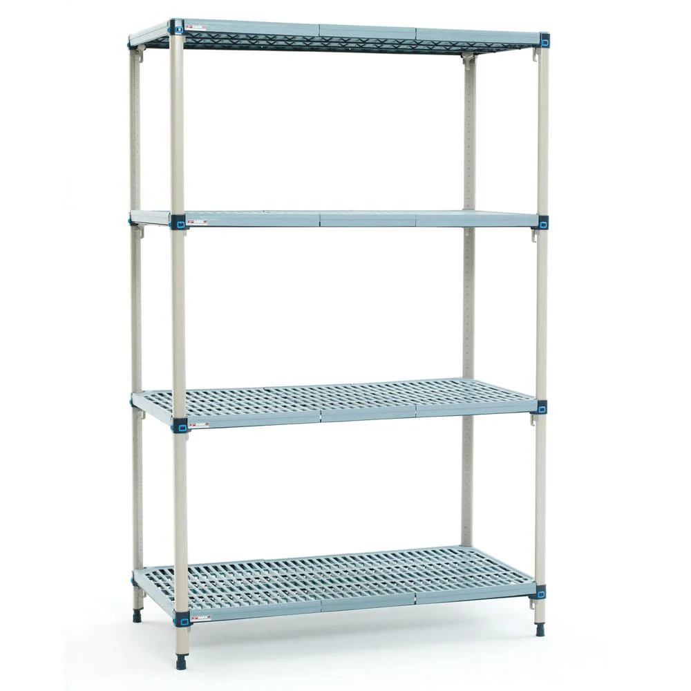 MetroMax 18" x 36" x 63.75" Polymer Louvered Shelf Kit - Q336G3