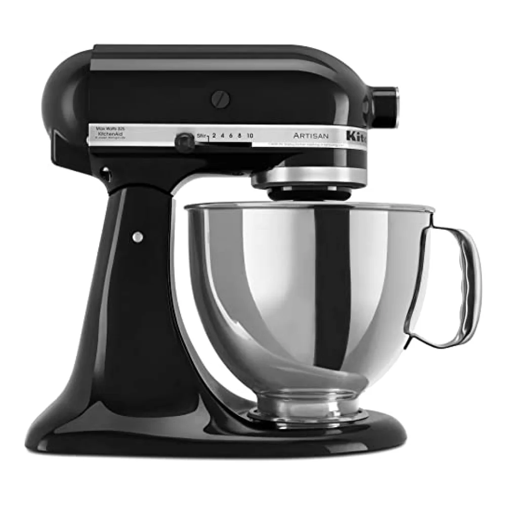 KitchenAid Onyx Black 5 Qt. Artisan Tilt Head Countertop Stand Mixer - KSM150PSOB