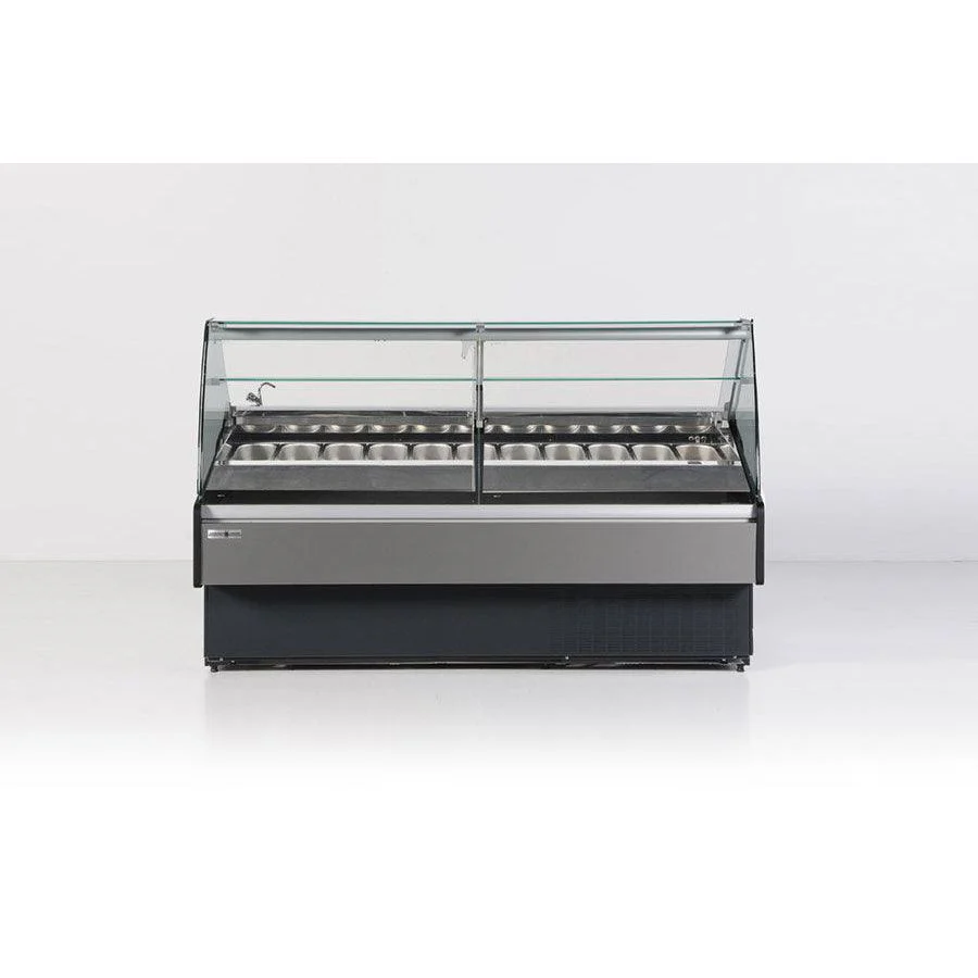 Hydra-Kool KFM-GL-80-S 85" Curved Glass Gelato Case