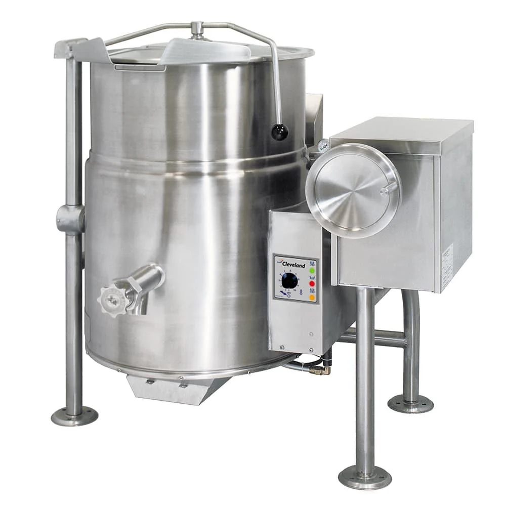 Cleveland KGL-25-T Natural Gas 25 Gallon Tilting 2/3 Steam Jacketed Kettle - 90,000 BTU