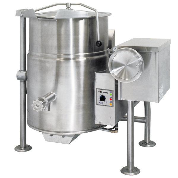 Cleveland KGL-25-T Liquid Propane 25 Gallon Tilting 2/3 Steam Jacketed Kettle - 90,000 BTU