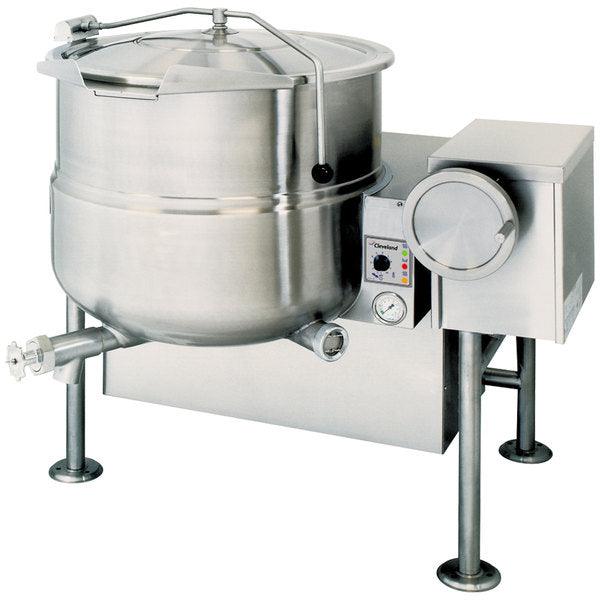 Cleveland KGL-40-T 40 Liquid Propane 40 Gallon Tilting 2/3 Steam Jacketed Kettle - 140,000 BTU