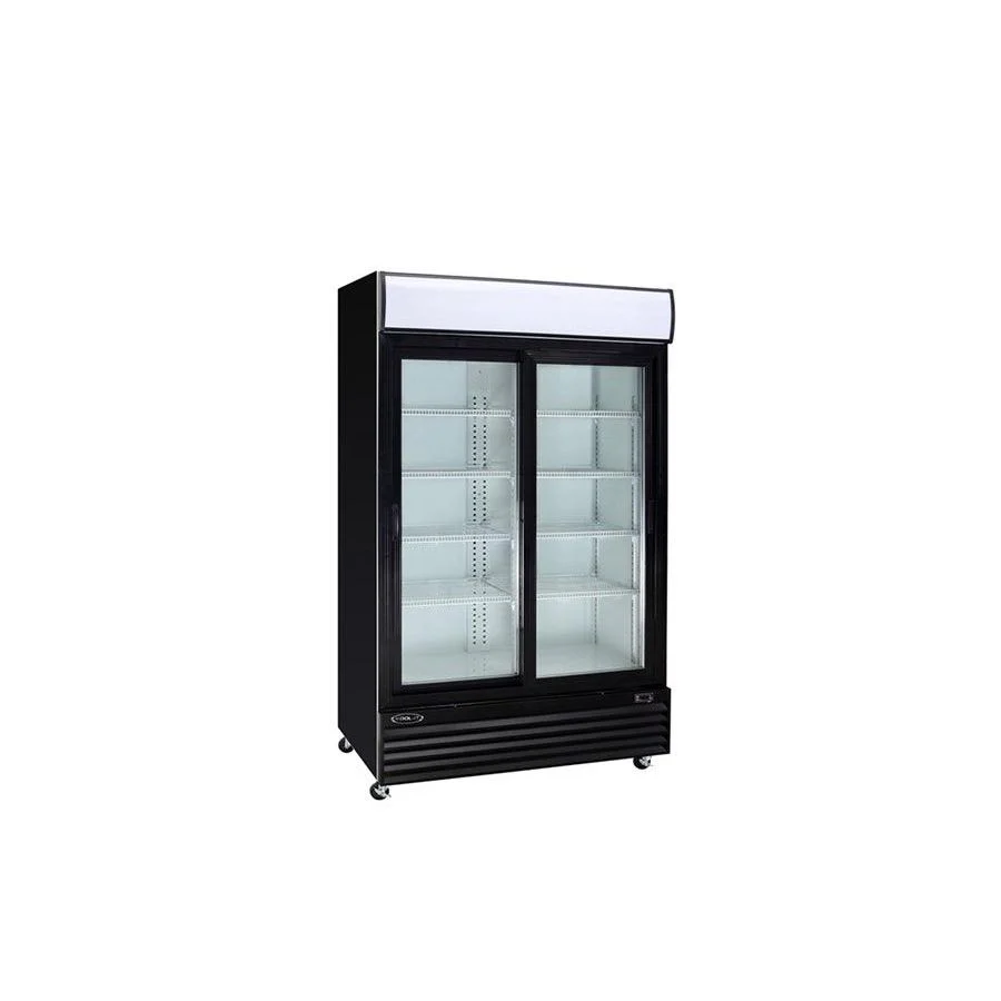 Kool-It KGM-50 52" Glass Swing 2-Door Cooler Merchandiser - 43.8 Cu. Ft.