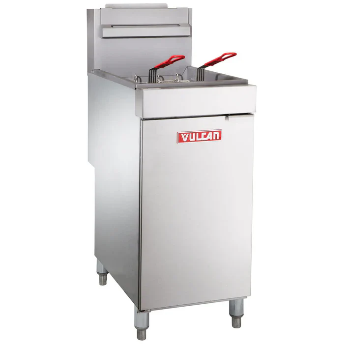 Vulcan LG500 Natural Gas 65-70Lb Floor Fryer - 150,000 BTU