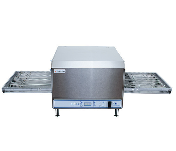 Lincoln - 2500 Series Ventless Dual Voltage Digital Impinger Conveyor Oven w/ 50" Conveyor & Exit Shelf 208/240V - V2500-1