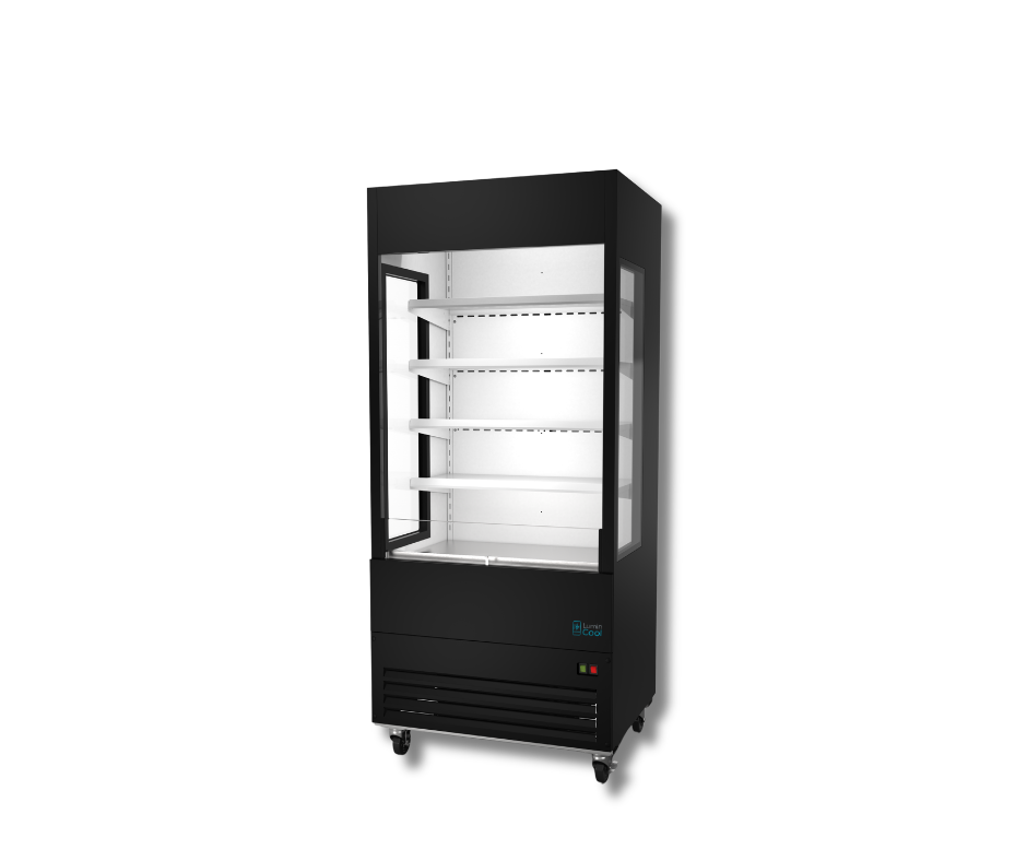 LUMIN COOL G&G-36G - Open Air Merchandiser with Glass side
