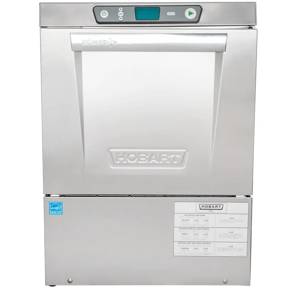 Hobart LXeR-30 Advansys Hot Water Sanitizing Undercounter Dishwasher with 30 amp Breaker - 120/208V