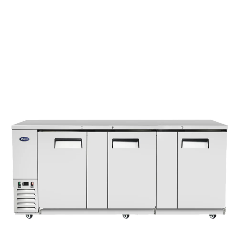 Atosa MBB90GR 90″ Triple Solid Door Stainless Steel Back Bar Cooler