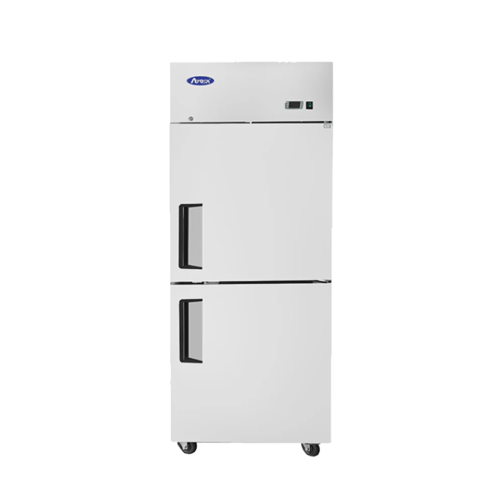 Atosa MBF8010 28" Top Mount Solid Half 2-Door Reach-In Refrigerator - 21.4 Cu. Ft.