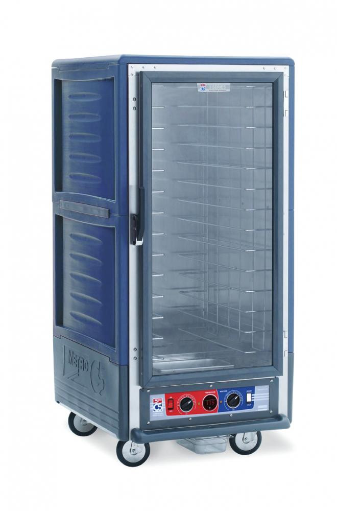 Metro - C5 3 Series Blue Heated Holding and Proofing Cabinet with Clear Door - C537-CFC-4-BU