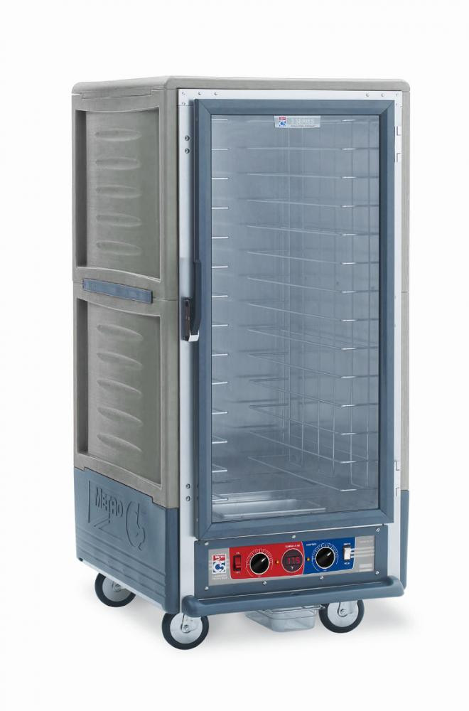 Metro - C5 3 Series Gray Heated Holding and Proofing Cabinet with Clear Door - C537-CFC-4-GY