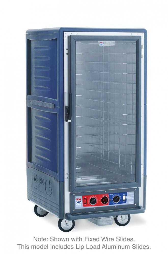 Metro - C5 3 Series Blue Heated Holding and Proofing Cabinet with Clear Door - C537-CFC-L-BU
