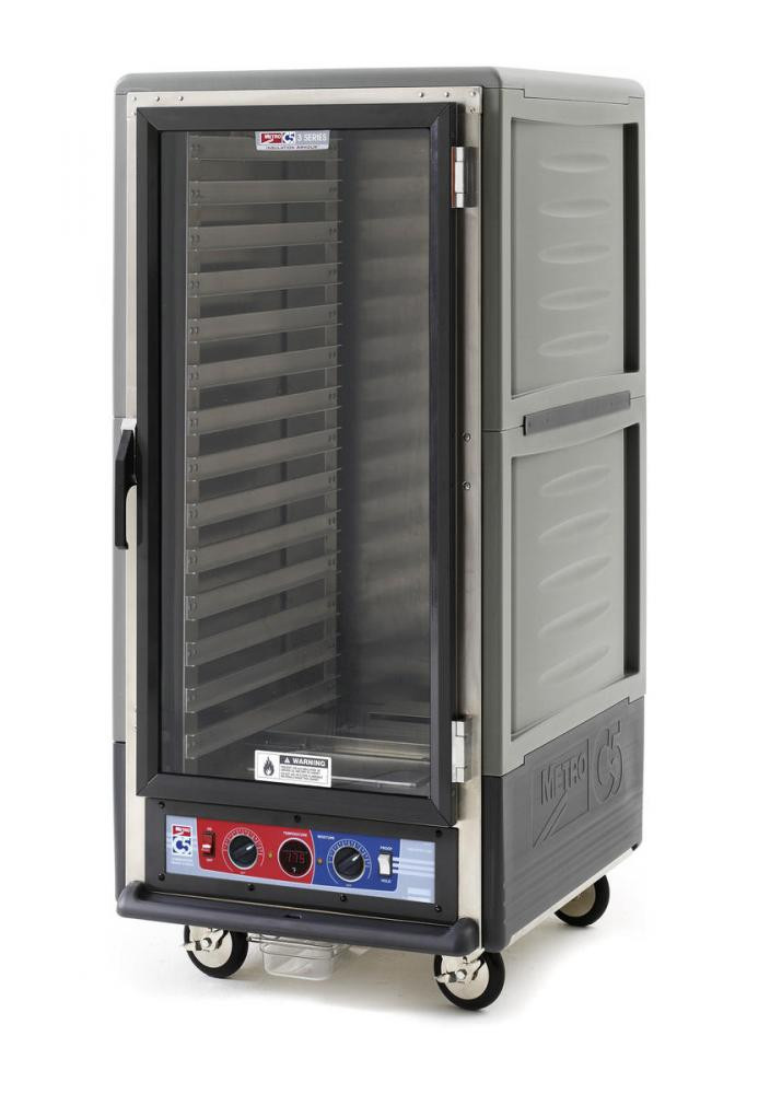 Metro - C5 3 Series Gray Heated Holding and Proofing Cabinet with Clear Door - C537-CFC-L-GY
