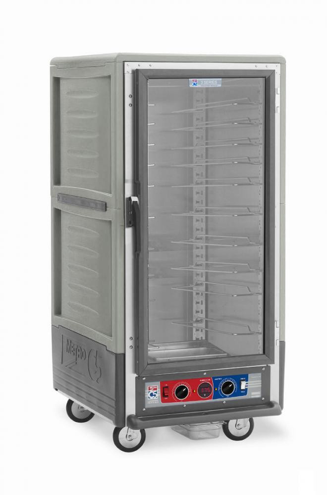 Metro - C5 3 Series Gray Heated Holding and Proofing Cabinet with Clear Door - C537-CFC-U-GY