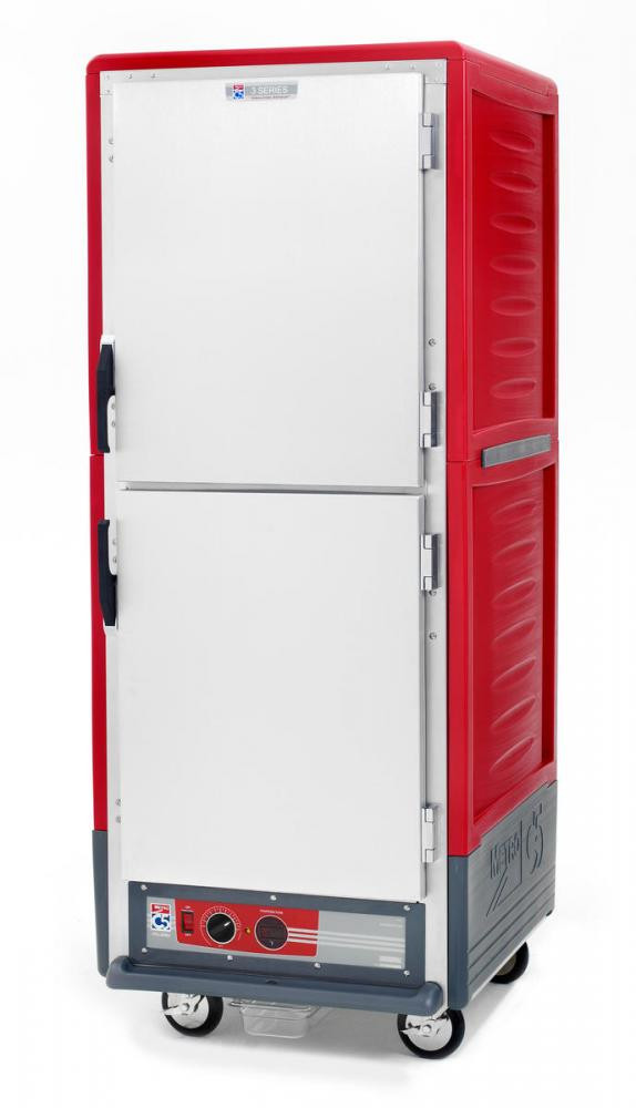 Metro - C5 3 Series Red Heated Holding Cabinet with Solid Dutch Doors - C539-HDS-U