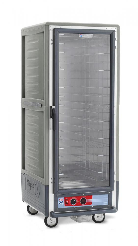 Metro - C5 3 Series Gray Heated Holding Cabinet with Clear Door - C539-HFC-4-GY