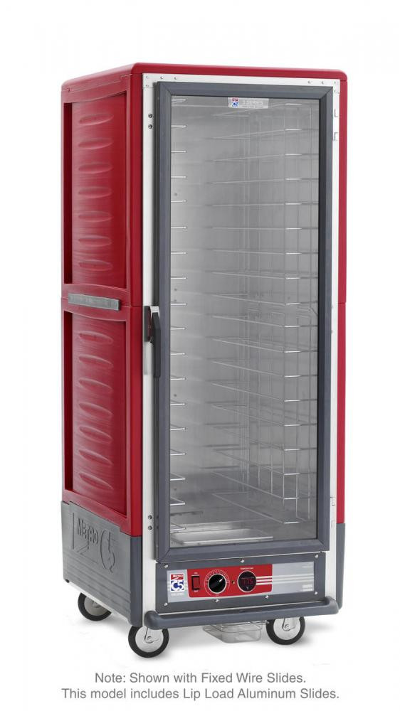 Metro - C5 3 Series Red Heated Holding Cabinet with Clear Door - C539-HFC-L