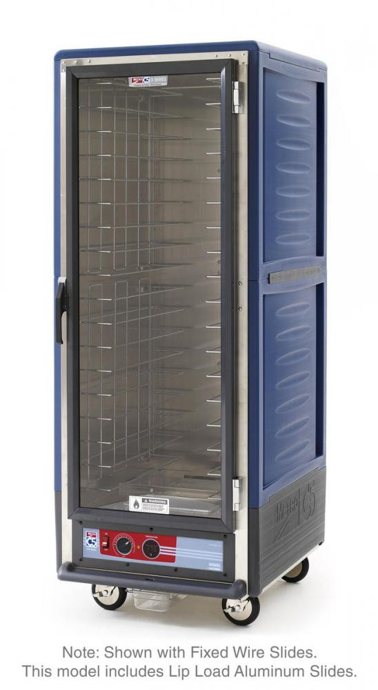 Metro - C5 3 Series Blue Heated Holding Cabinet with Clear Door - C539-HFC-L-BU