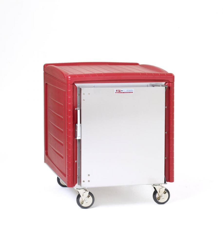 Metro - C5 4 Series Red Half Size Insulated Non-Powered Transport Cabinet with Universal Slides - C545N-SU