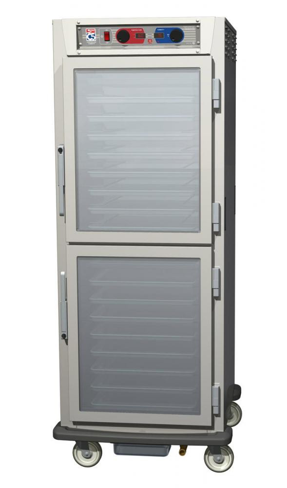 Metro - C5 9 Series Pass-Through Heated Holding and Proofing Cabinet - Solid / Clear Dutch Doors - C599-SDC-UPDS