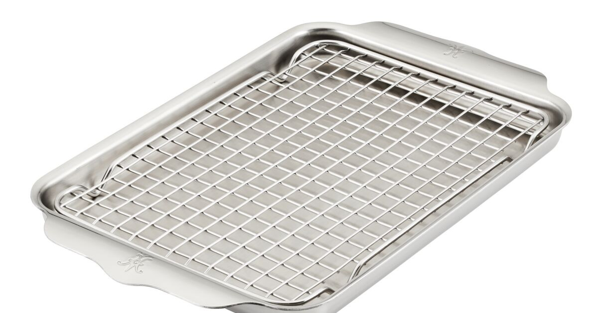 Hestan - Ovenbond 12.5"x 9" Try-Ply Stainless Steel Sheet Pan With Rack