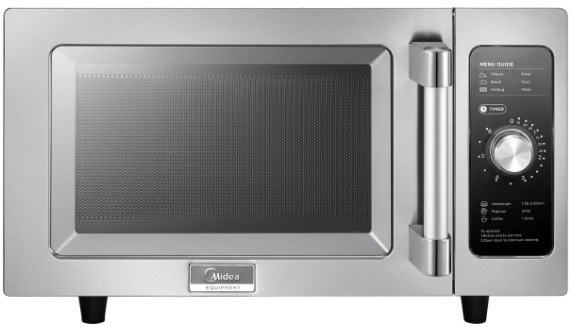 Midea - 0.9 Cu Ft Light Duty Commercial Microwave Oven w/ Dial - 1025FOA