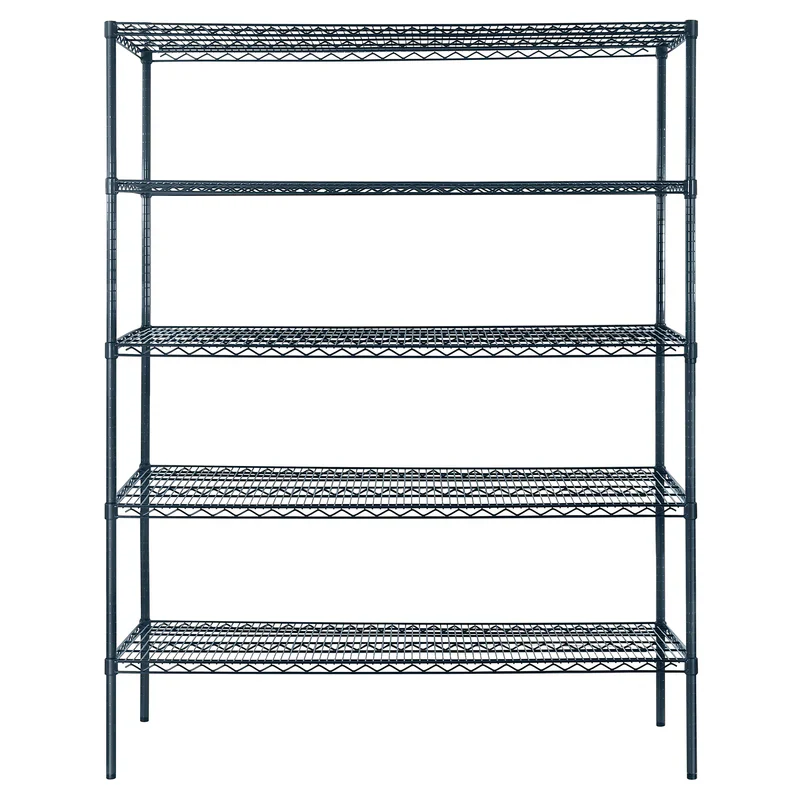 Atosa Slate Gray Epoxy Wire Shelf Kits (86" High, 5 Shelves) - Various Sizes