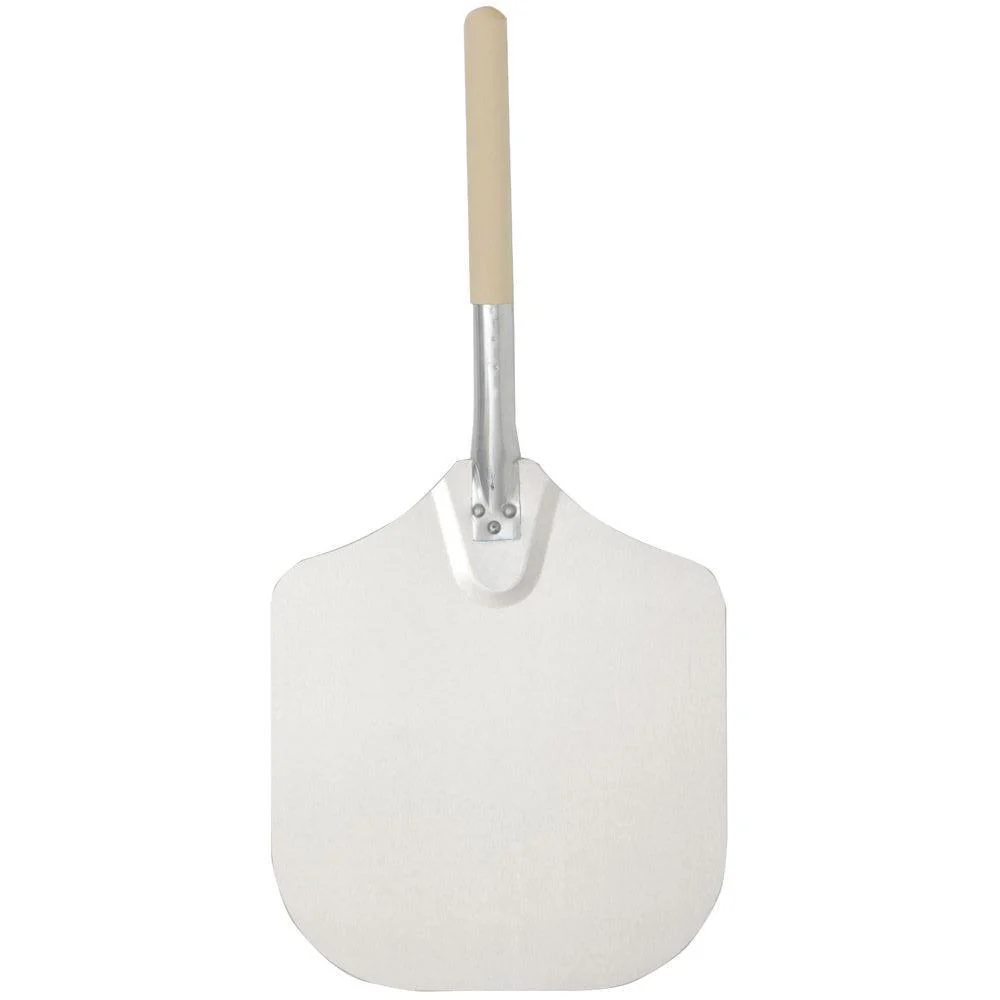 American Metalcraft 2814 14" x 16" Aluminum Pizza Peel with 14" Wooden Handle