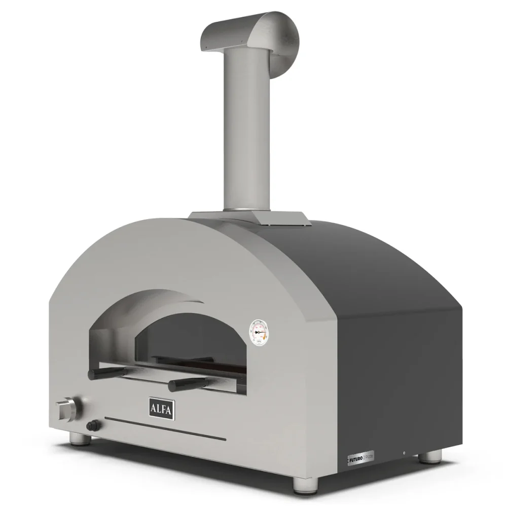 Alfa Futuro 2 Pizze Black Gas Pizza Oven - FXFT-2P-MNEGO-U / FXFT-2P-GNEGO-U