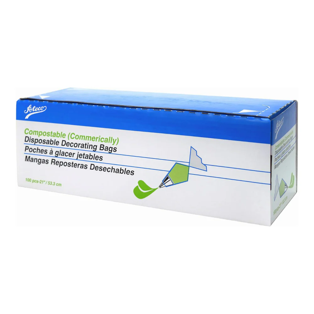 Ateco 21" Compostable Decorating Pastry Bag - 100 Piece - 4521
