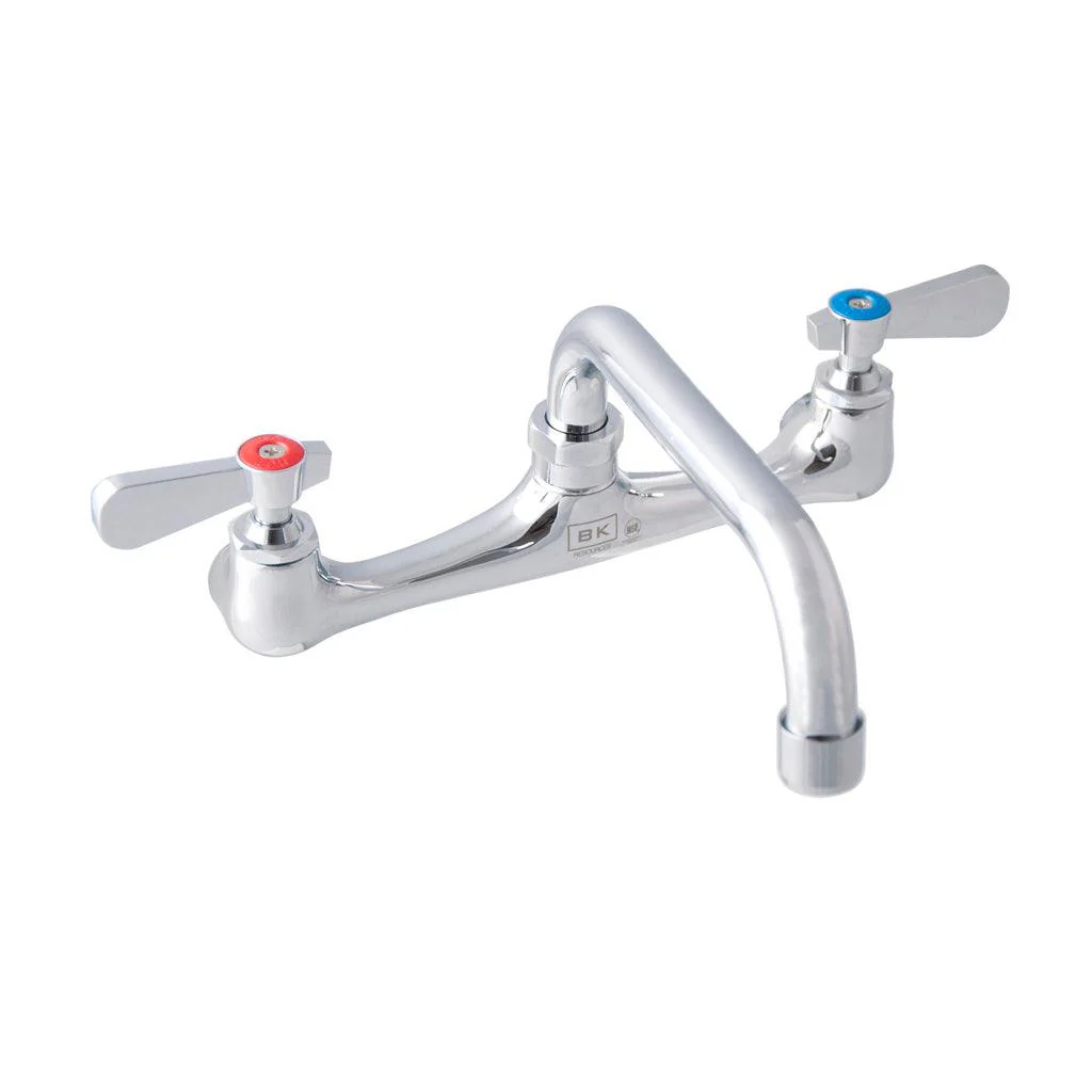 BK Resources BKF-8W-6-G Workforce 8" Splash Mount Faucet with 6" Swing Spout