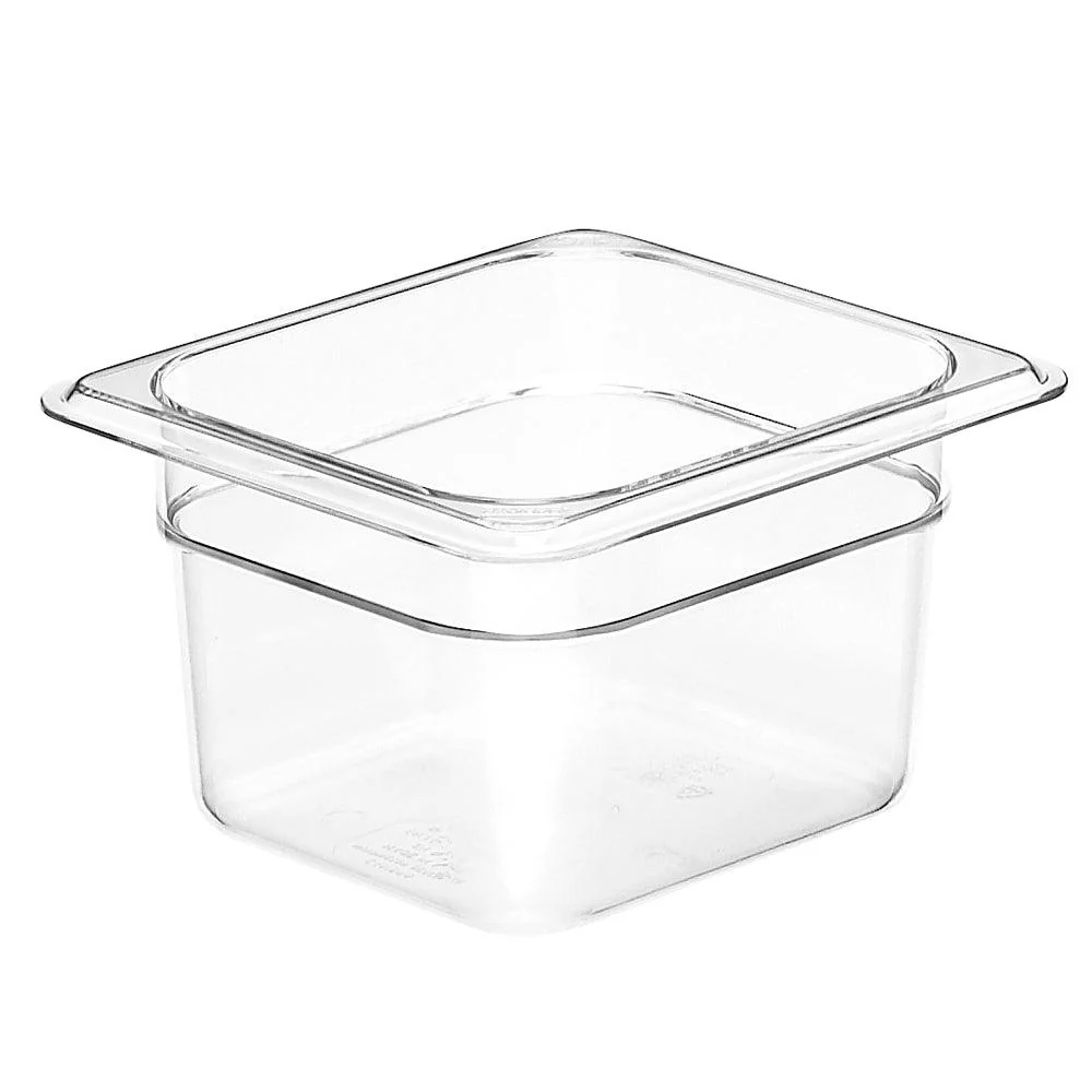 Cambro 64CW135 Camwear Clear 1/6 Size Food Pan - 4" Depth
