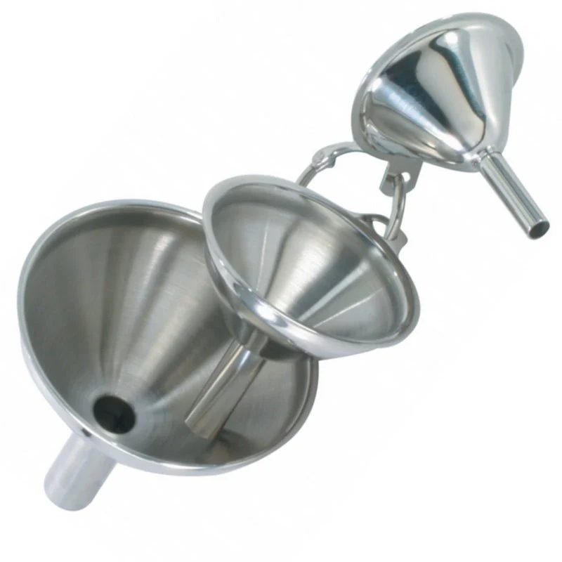Danesco 1344411SS Set of 3 Stainless Steel Mini Funnels