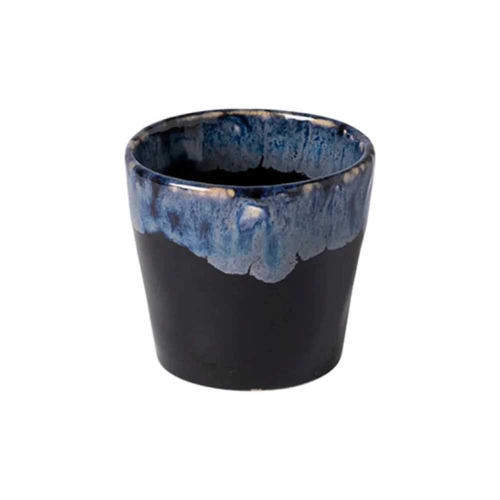 Costa Nova 2.4 Oz. Grespresso Black Stoneware Espresso Cup - LSC061-BLK