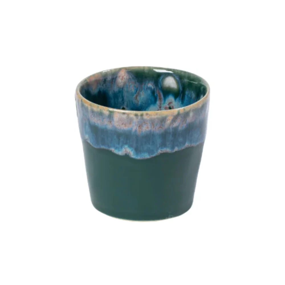 Costa Nova 2.4 Oz. Grespresso Hunter Green Stoneware Espresso Cup - LSC061-HNG