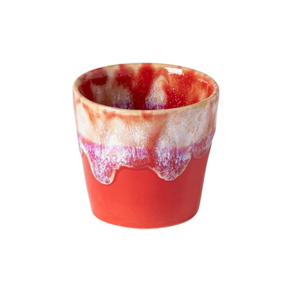 Costa Nova 2.4 Oz. Grespresso Red Stoneware Espresso Cup - LSC061-RED