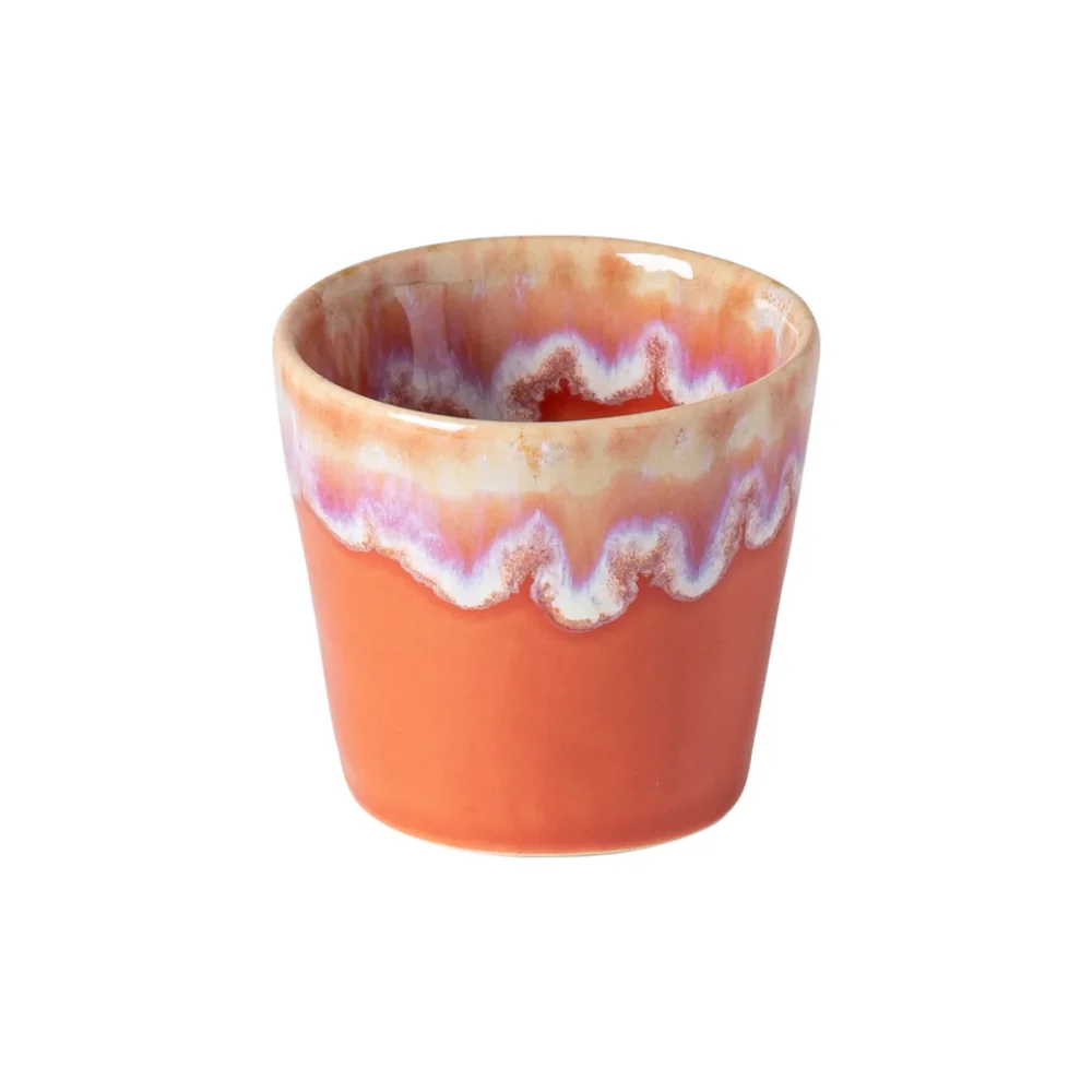 Costa Nova 2.4 Oz. Grespresso Sunset Red Stoneware Espresso Cup - LSC061-SNR