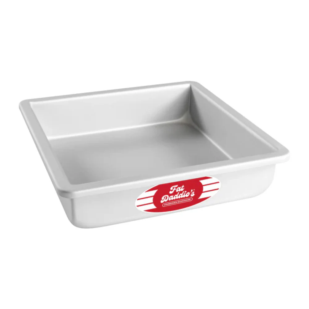 Fat Daddio's 8" x 2" Anodized Aluminum Square Cake Pan - PSQ-882