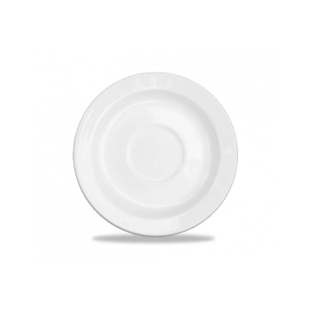 Churchill 6" Alchemy White Consommé Stand Saucer - 24/Case - APR AS61