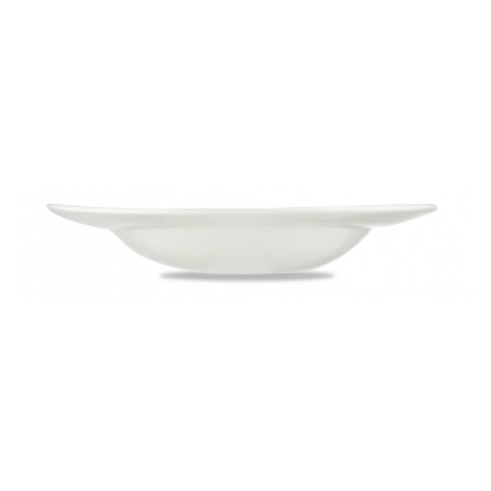 Churchill 12.2" X 10.4" Super Vitrified Orbit Oval Pasta Plate - 12/Case - WH OPP1