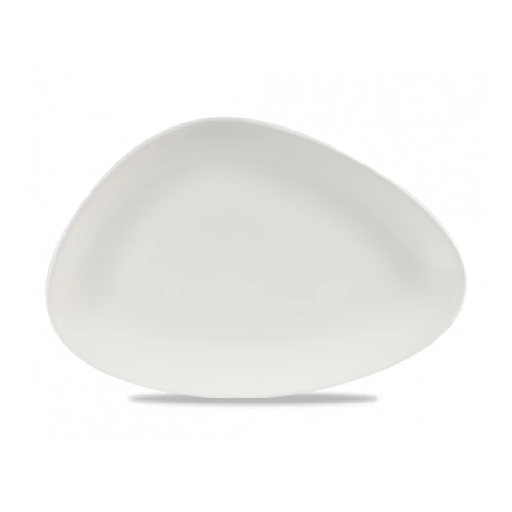 Churchill 12" X 8" Super Vitrified Lotus Chef's Triangle Plate - 6/Case - WH TC301