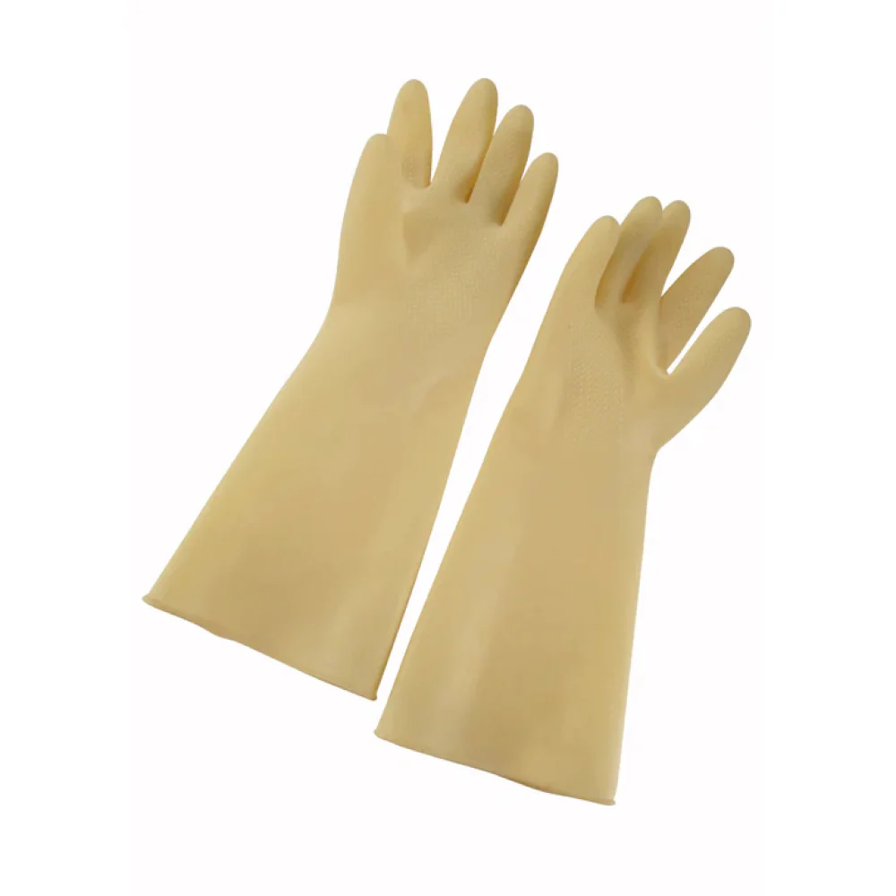 Winco NLG-816 16" Yellow Small Latex Gloves