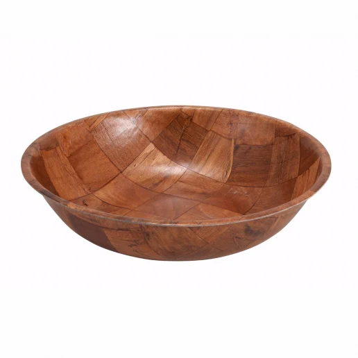 Winco 14" Wooden Salad Bowl - WWB-14