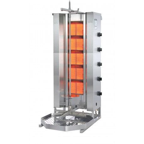 Potis GD5 264.5 Lb. Liquid Propane 5-Burner Vertical Doner Kebab Machine - 47,500 BTU