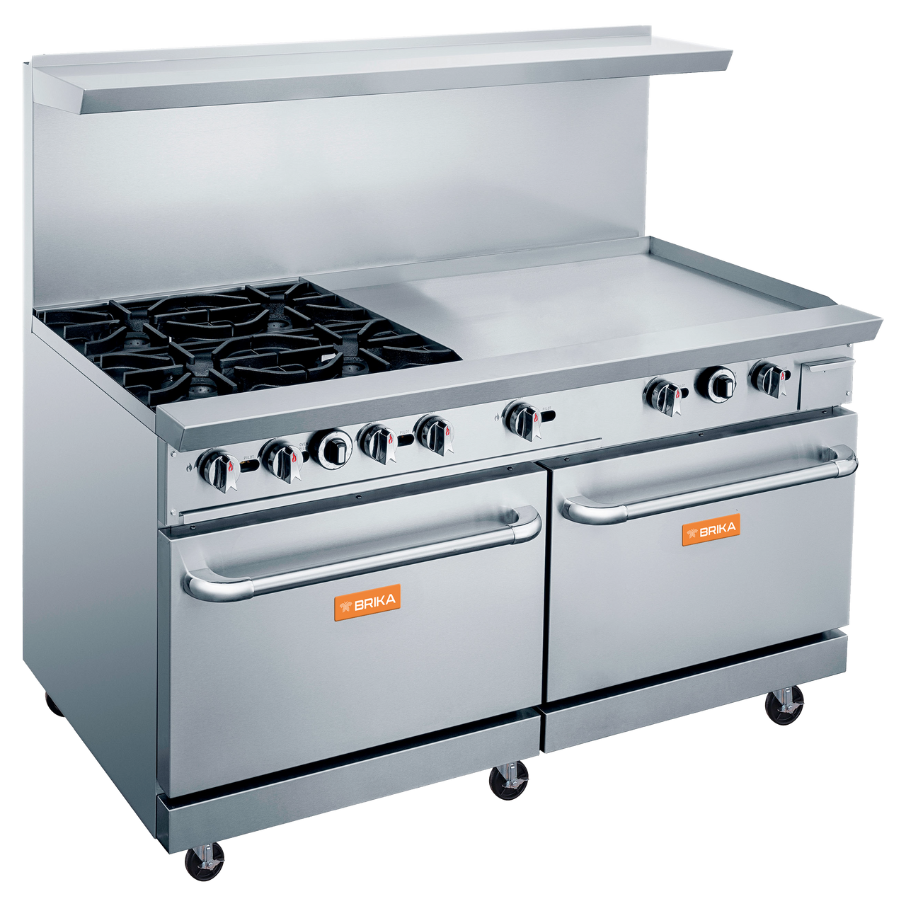 Brika - 60" Liquid Propane Range w/ 4 Burners & 36" Griddle - BGR-4B-G36